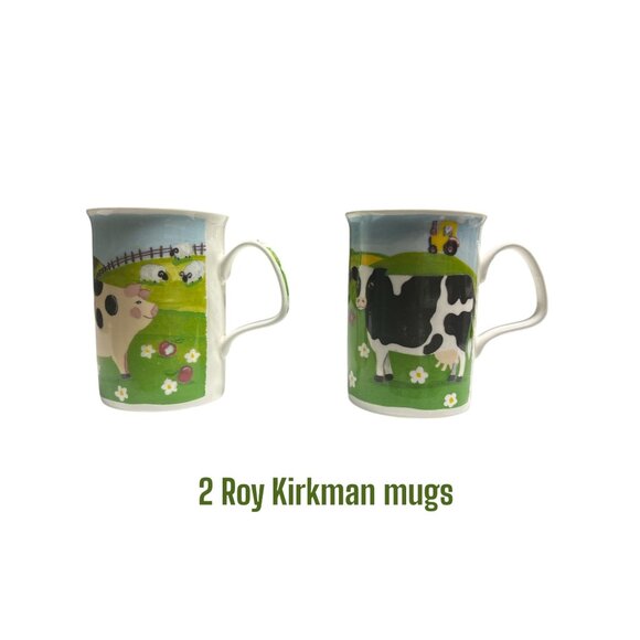 Roy Kirkham Fine Bone China Home Farm Mug Set Hand-Decorated Pastoral Design 200 - Picture 1 of 11
